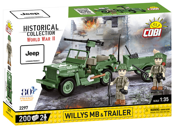 COBI 2297 - WILLYS MB & TRAILER