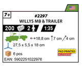 COBI 2297 - WILLYS MB & TRAILER