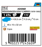 COBI 24360 - VOLKSWAGEN GOLF CABRIOLET (PRE-ORDER)