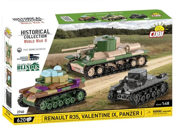 COBI 2740 - RENAULT R35, VALENTINE IX, PANZER I