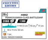 COBI 4842 - PENNSYLVANIA-CLASS BATTLESHIP 2in1 USS ARIZONA (BB-39) USS PENNSYLVANIA (BB-38) Executive Edition